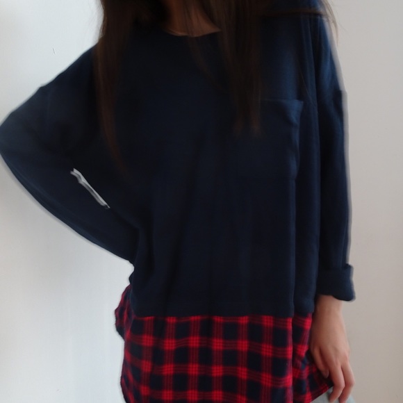 LONG SWEATER WITH FLANNEL - Picture 5 of 5